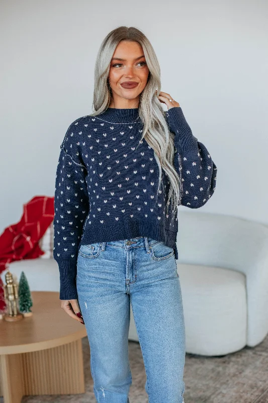 Emmie Knit Sweater - Navy