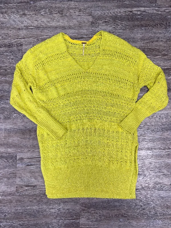 Sweater By Free People In Yellow, Size: Xs