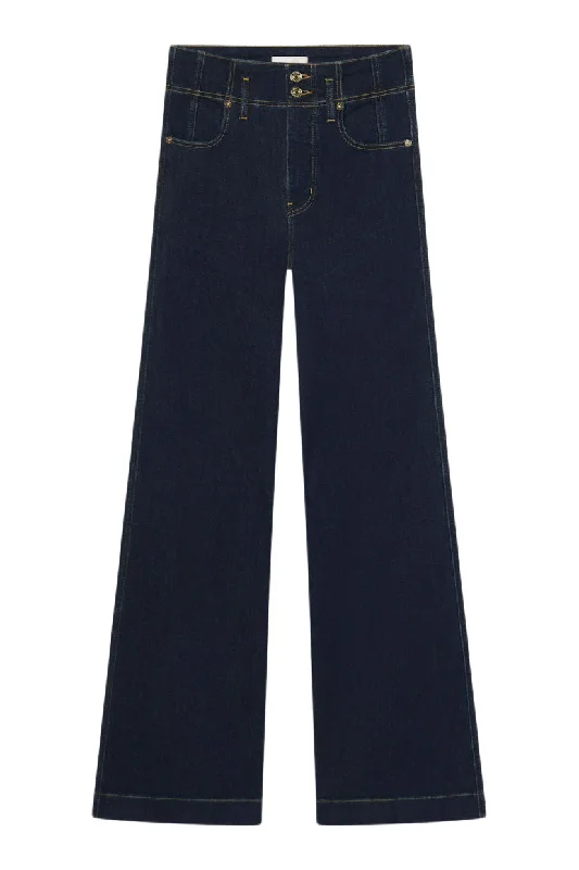 Frame Denim The Seamed Wide Trouser in Rinse