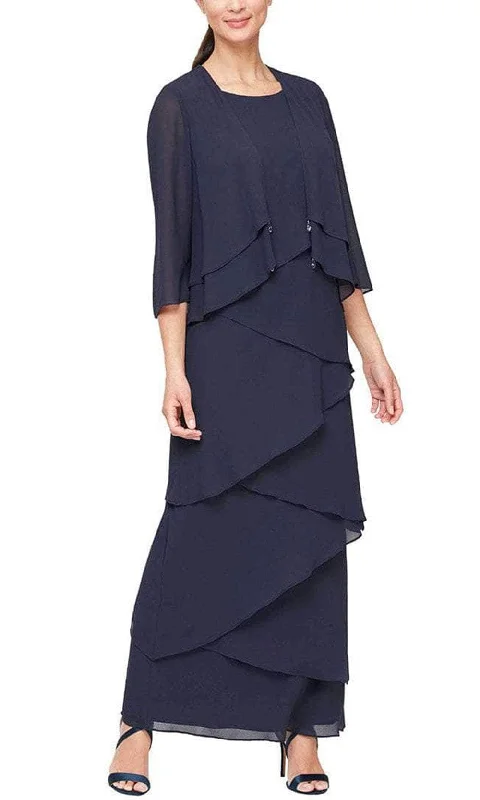 Alex Evenings - 8192001 Tiered Chiffon Long Dress