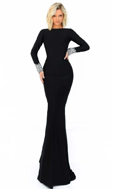 Tarik Ediz - 51016 Jewel Fitted Evening Dress