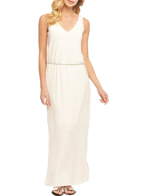 Cassandra Womens Tie Back Sleeveless Maxi Dress