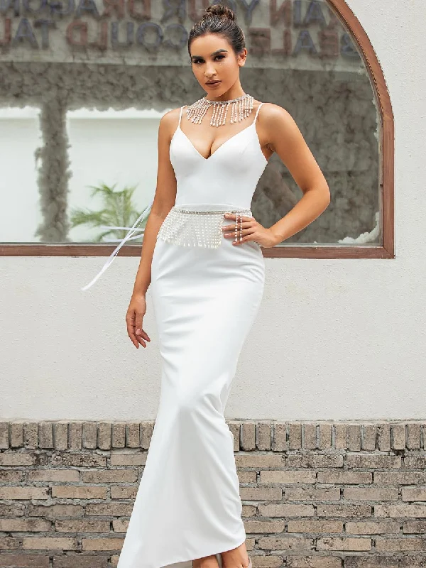 Modern Mermaid Wedding Dress With a Belt