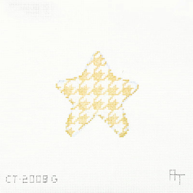 Gold Houndstooth Mini Star