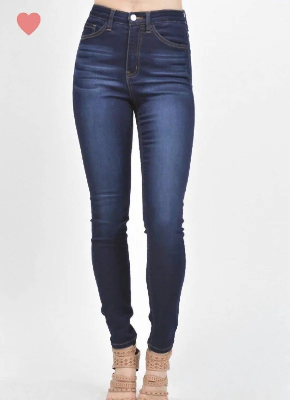 Ellie High Rise Super Skinny Jeans In Denim