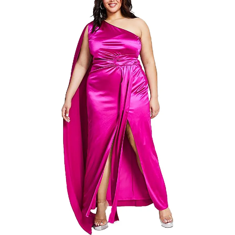 Plus Womens Satin Prom Evening Dress