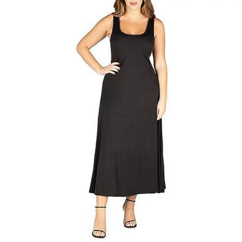 Plus Womens T-Shirt Dress Racerback Maxi Dress