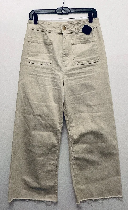 Jeans Straight By Clothes Mentor In Cream, Size: 8