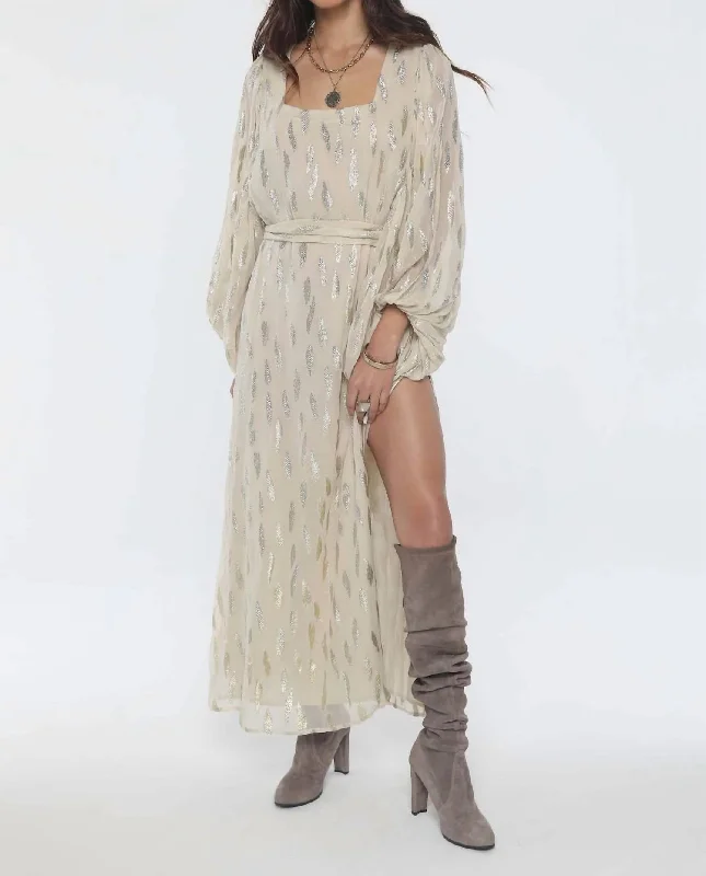 Celebration Gossamer Maxi Dress In Full Moon