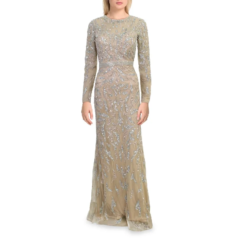 Womens Embellished Formal Evening Dress