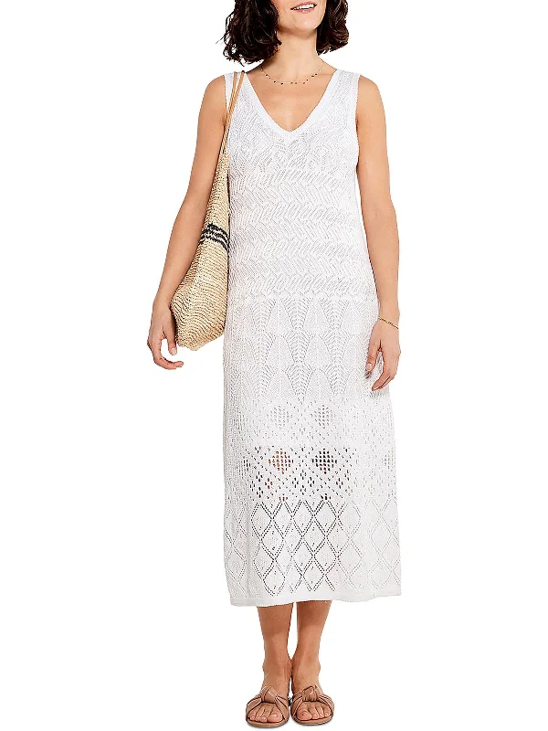 Womens Crochet Midi Sundress