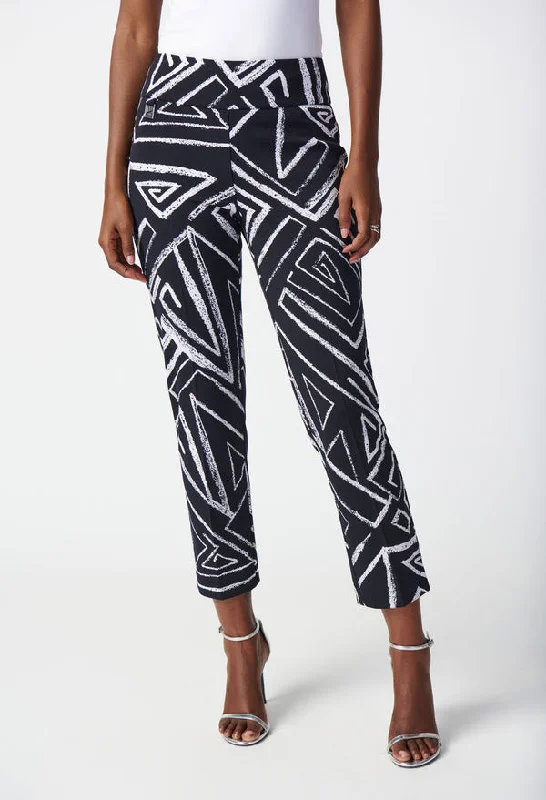 ABSTRACT PRINT CROPPED PANTS