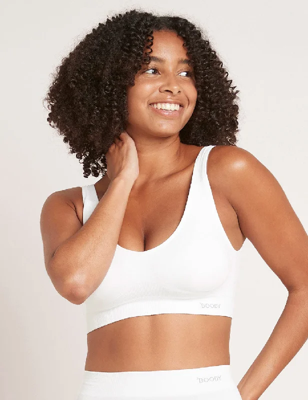 Shaper Crop Bra - White