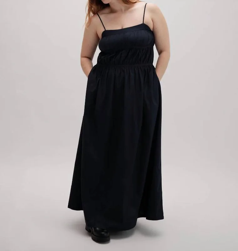 Dakota Tiered Maxi Dress In Black