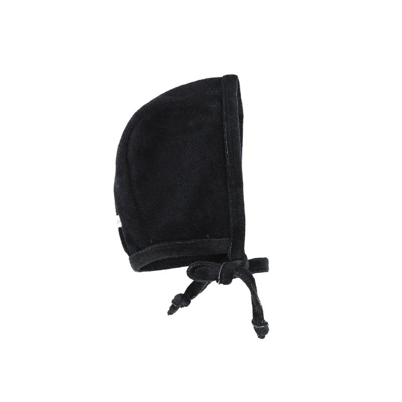 Lil Legs Classic Velour Bonnet - Black