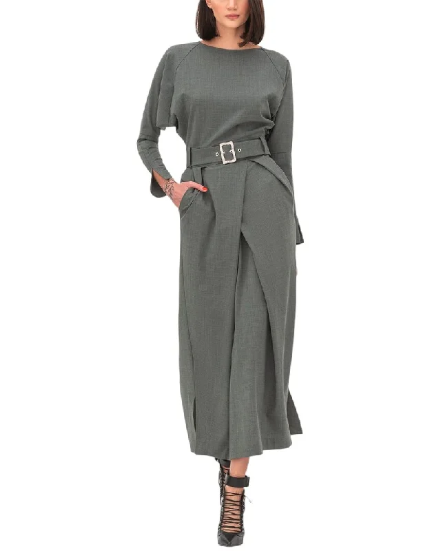 BGL Wool-Blend Midi Dress