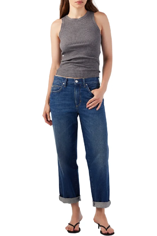 AMO Denim Valentina Relaxed Straight Jeans in Dreamboat