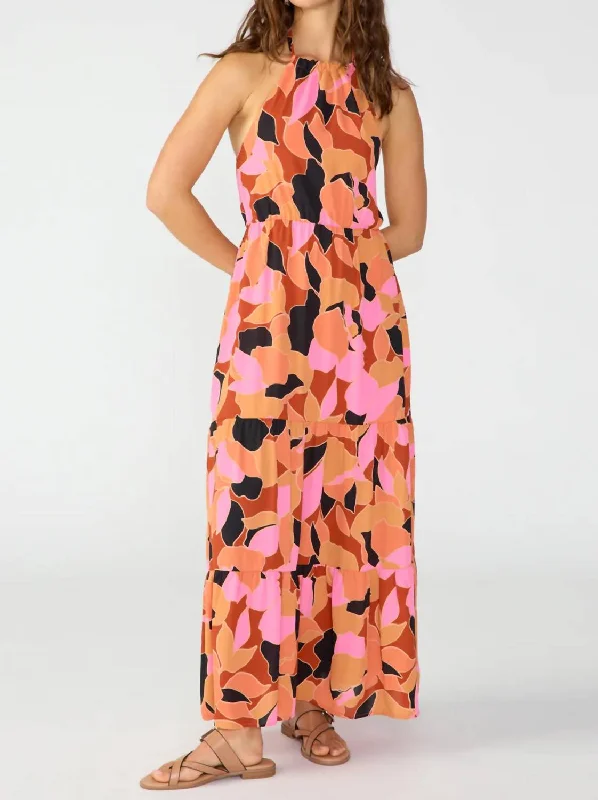 Backless Maxi Dress In Solar Power