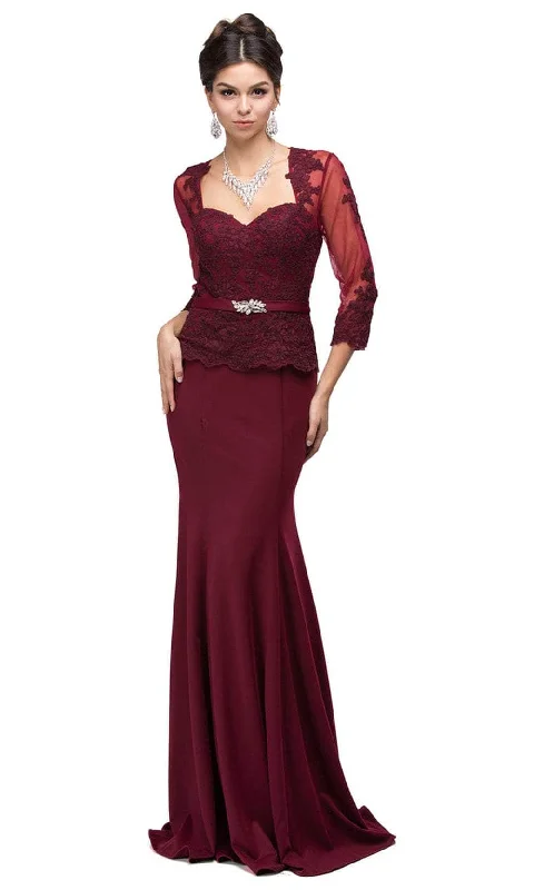 Dancing Queen 9573 - Quarter Sleeve Long Gown