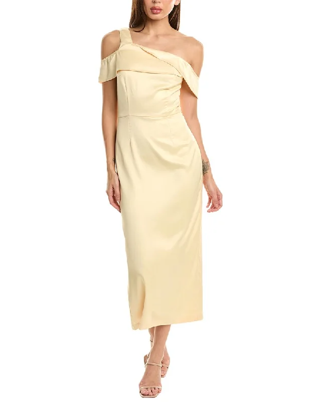 Pascale La Mode Satin Midi Dress