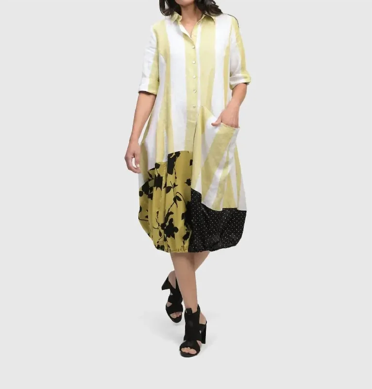 Wonderful Midi Dress In Limoncello