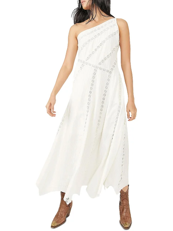 Bella Womens Ladder Stitch Long Maxi Dress