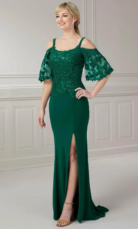 Christina Wu Elegance 17123 - Sequined Lace Scoop Evening Gown