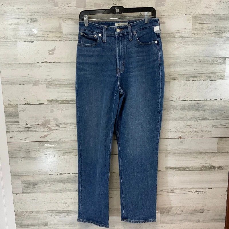 Jeans Straight By Madewell In Blue Denim, Size: 8