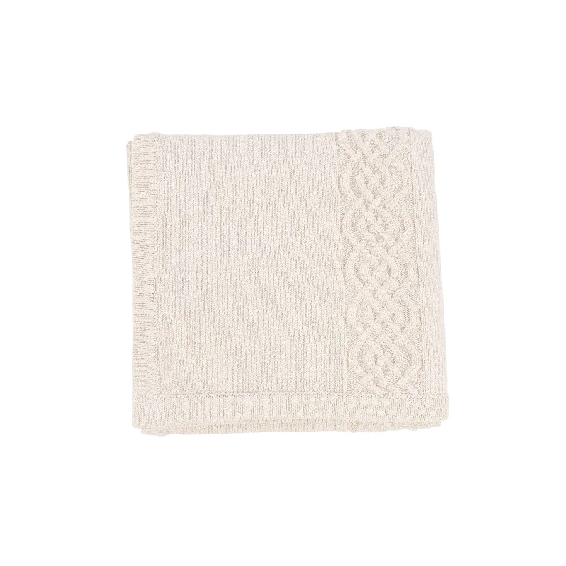 Lilette Knit Blanket - Ecru Cable