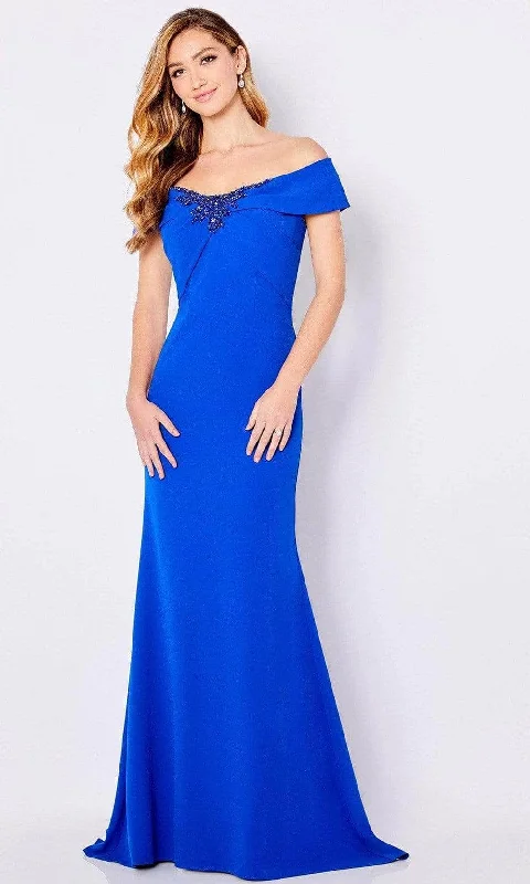 Cameron Blake - Jeweled Off Shoulder Evening Dress 221691