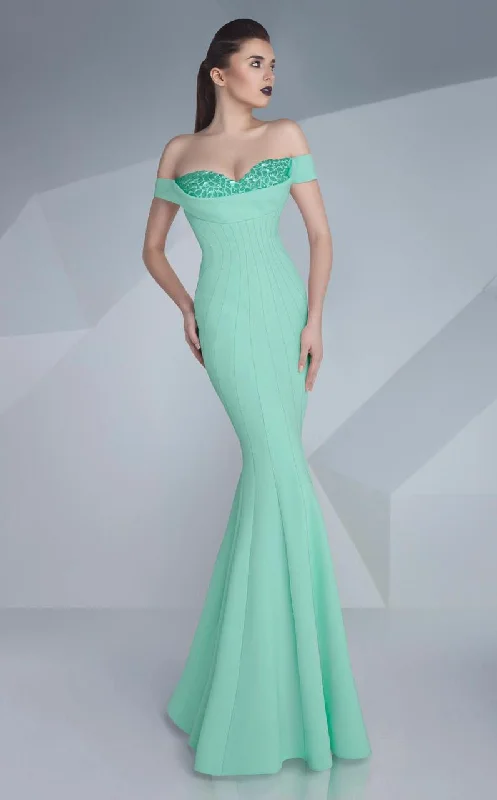 MNM Couture - Ornate Off-Shoulder Mermaid Gown G0592