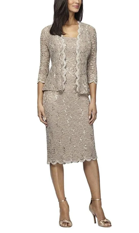 Alex Evenings - 212264 Two-Piece Scallop Lace Jacket Dress