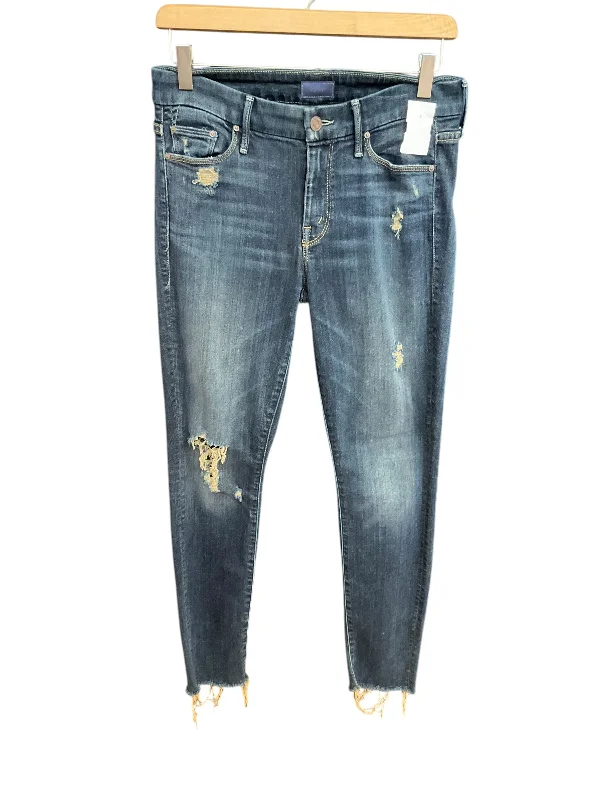 Jeans Skinny By Mother Jeans In Blue Denim, Size: 4