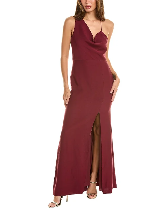 After Six One-Shoulder Maxi Dress