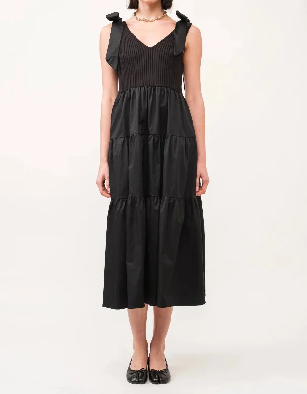 Sienna Midi Dress In Black