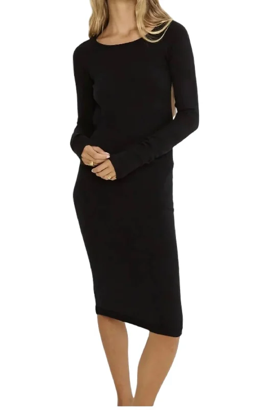 Mabel Midi Dress In Black