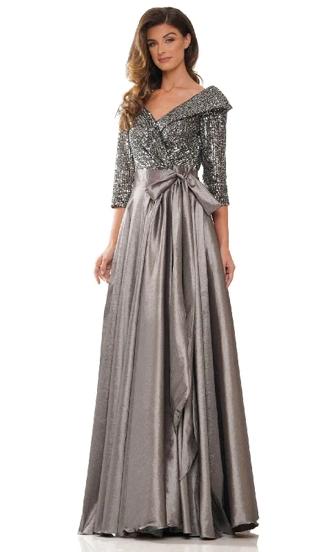 Colors Dress M317 - Quarter Sleeved Evening Dress