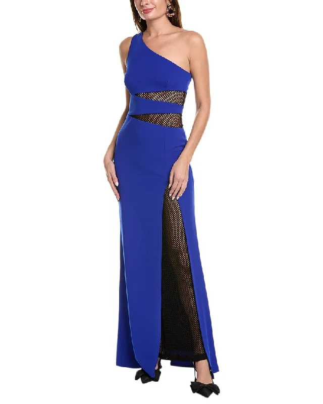 issue New York Mesh Insert Maxi Dress