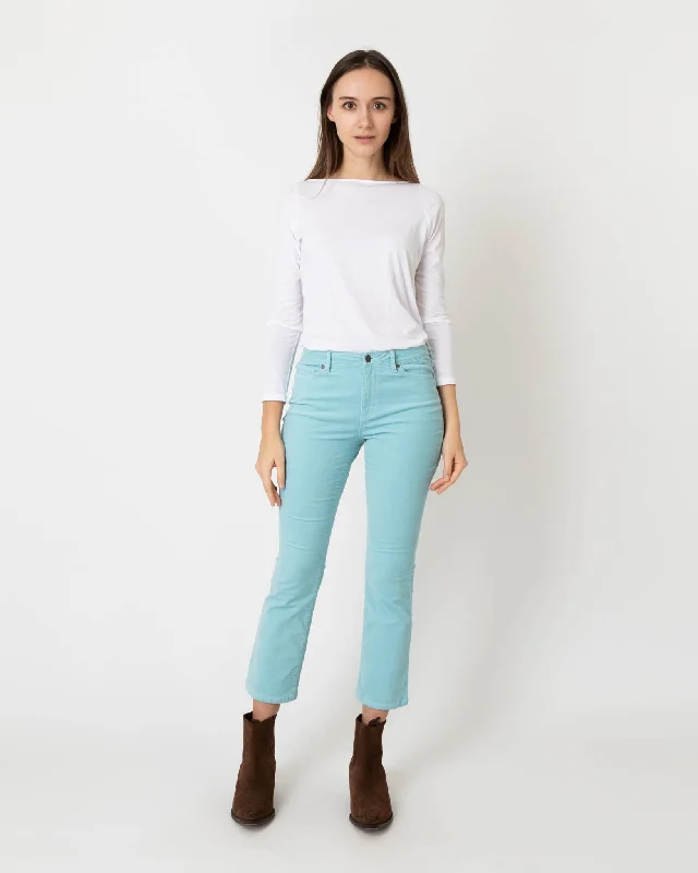 Flare Cropped 5-Pocket Pant in Skyline Stretch Cord