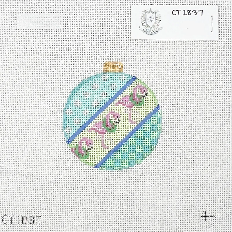 Dots and Flamingos Ornament