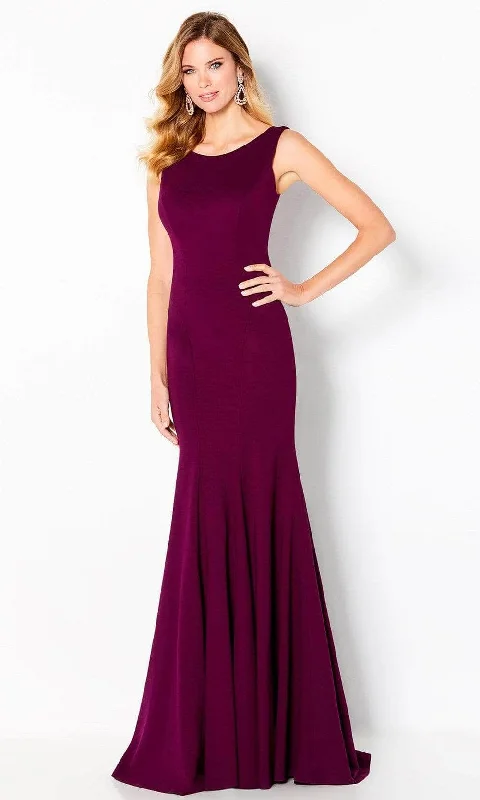 Cameron Blake - Scoop Neck Trumpet Evening Gown 220635