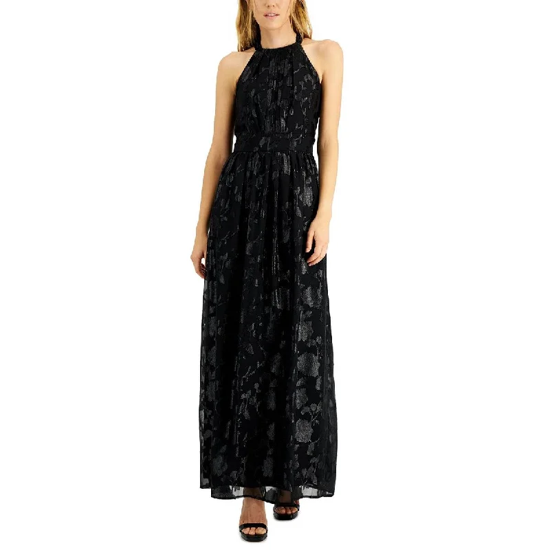 Womens Halter Maxi Evening Dress