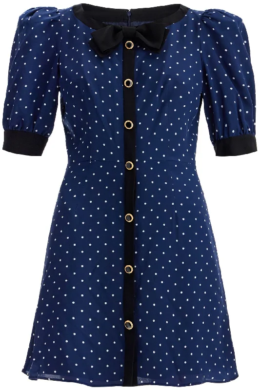 Alessandra Rich Women's 'Silk Polka Dot Mini Dress