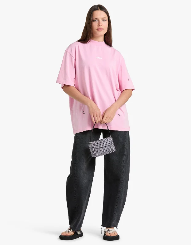 Cassie Logo Tee - Washed Pink