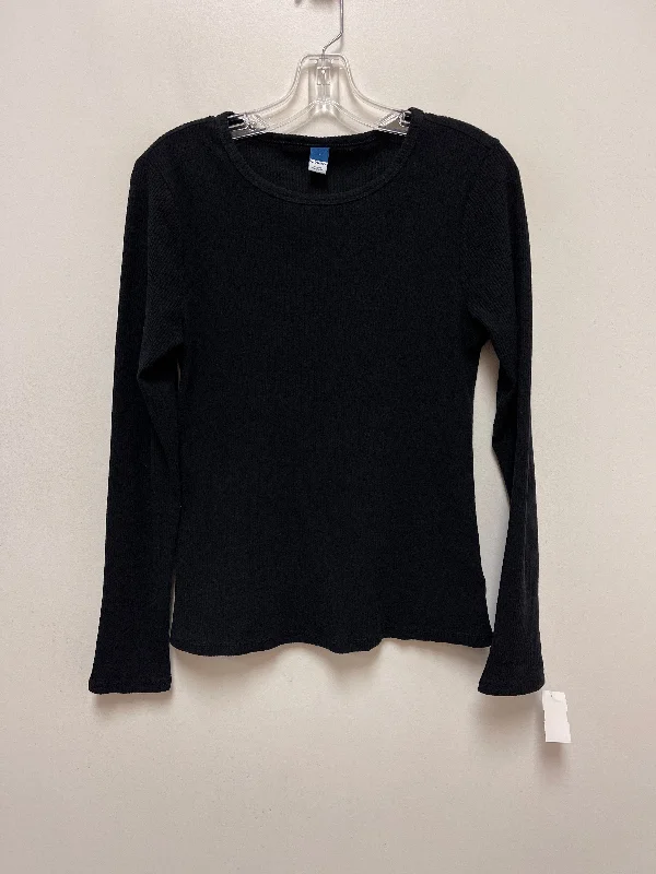 Black Top Long Sleeve Basic Old Navy, Size L