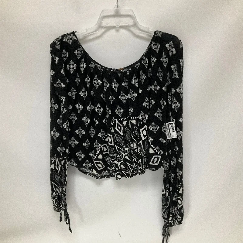 Black Top Long Sleeve Free People, Size M