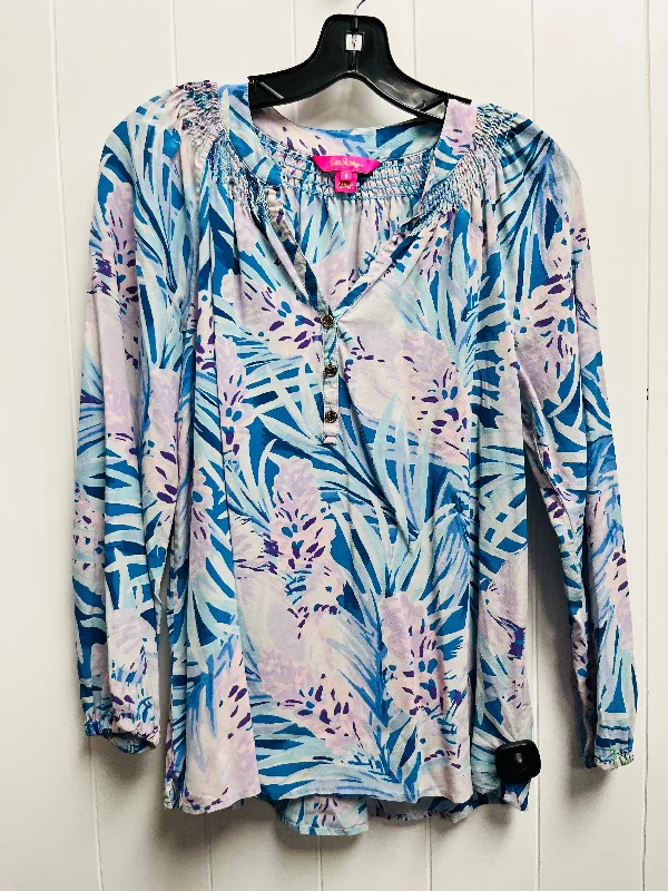 Blue & Purple Top Long Sleeve Lilly Pulitzer, Size S