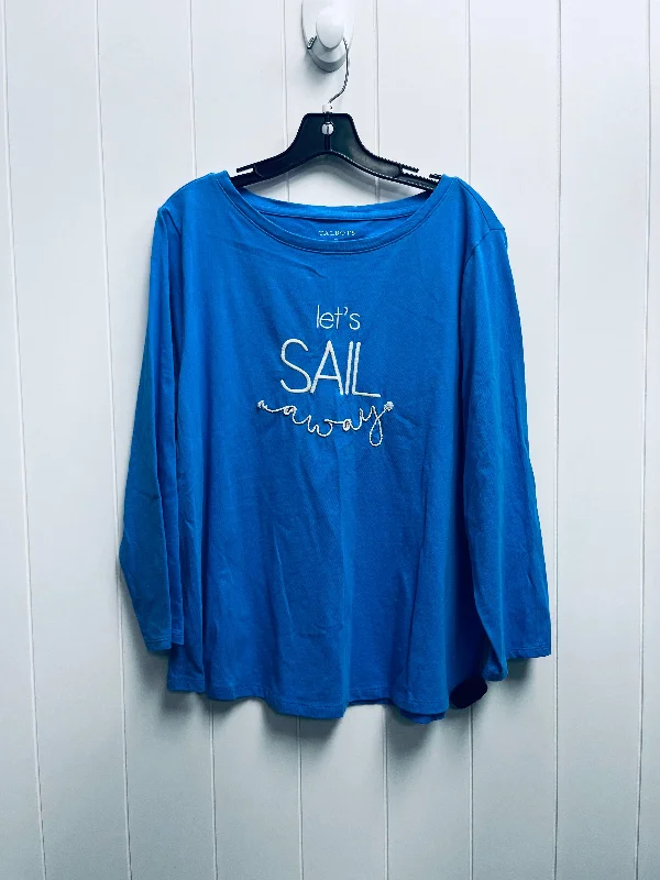 Blue Top Long Sleeve Talbots, Size Xl