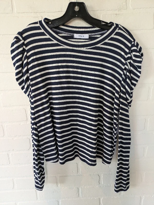 Blue & White Top Long Sleeve Cherish, Size L