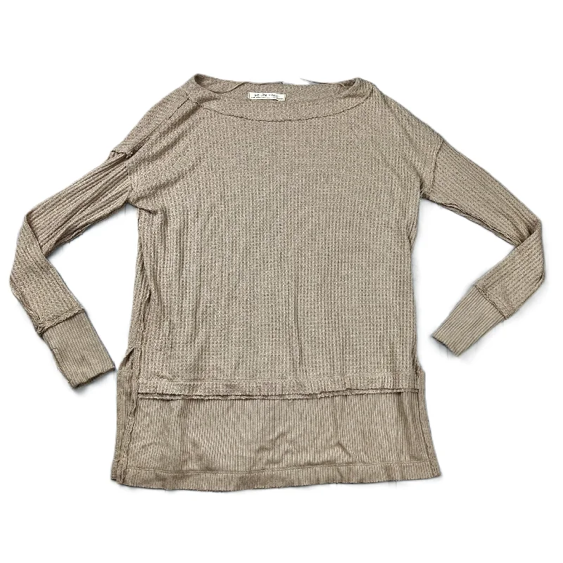 Brown Top Long Sleeve By We The Free, Size: Xs